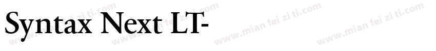 Syntax Next LT字体转换